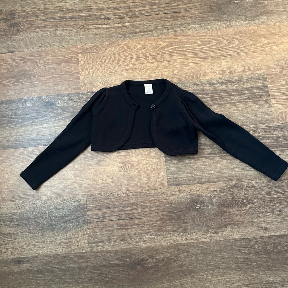 Black Long Sleeve Cropped Sweater Gymboree 5-6